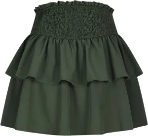 2025 New Skirts for Women Classic Layered Short Skirt Solid Color High Waisted Casual Skirt Pleated Beach Boho Skirt