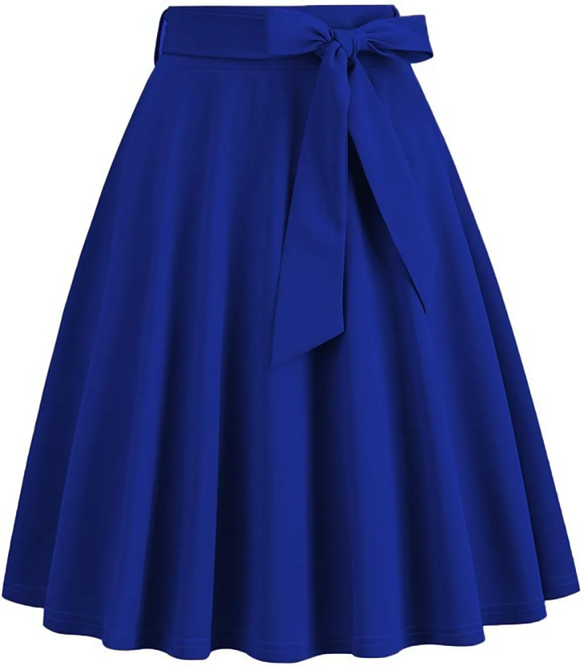 A Line Midi Skirts Women High Waist Pleated Skirts Flowy Vintage Skirts Business Casual Skirts Cocktail Party Skirt