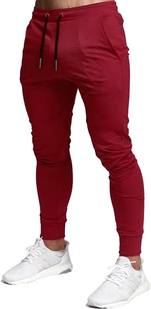 A WATERWANG Men's Slim Jogger Pants, Tapered Athletic Sweatpants for Jogging Running Exercise Gym Workout
