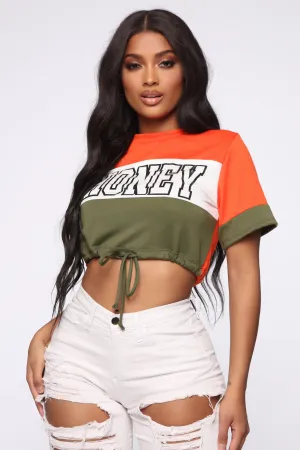 Ain't She Sweet Short Sleeve Top - Orange/Combo