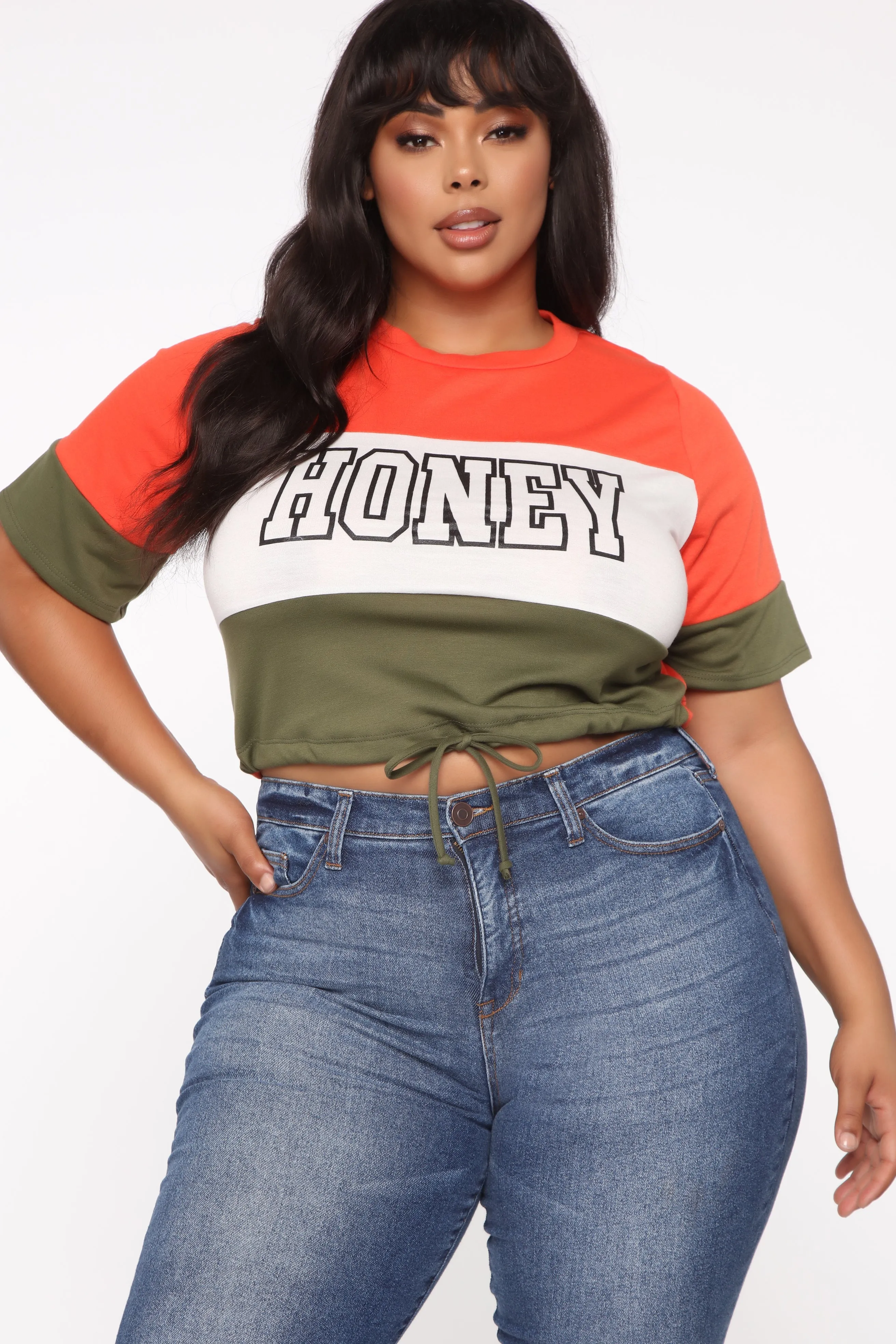 Ain't She Sweet Short Sleeve Top - Orange/Combo