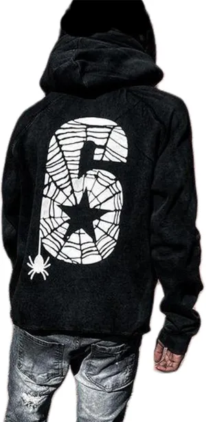 Amiblvowa Y2K Hoodie Men Women Spider Letter Graphic Hoodies Vintage Aesthetic Grunge Sweatshirt Pullover Harajuku Jacket