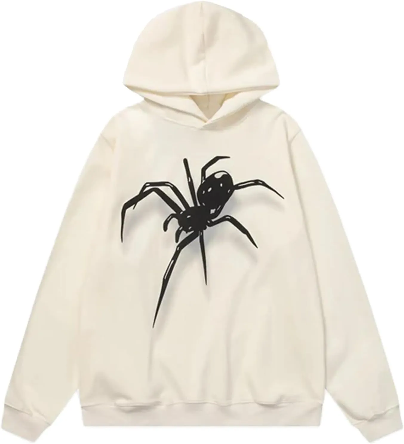 Amiblvowa Y2K Hoodie Men Women Spider Letter Graphic Hoodies Vintage Aesthetic Grunge Sweatshirt Pullover Harajuku Jacket