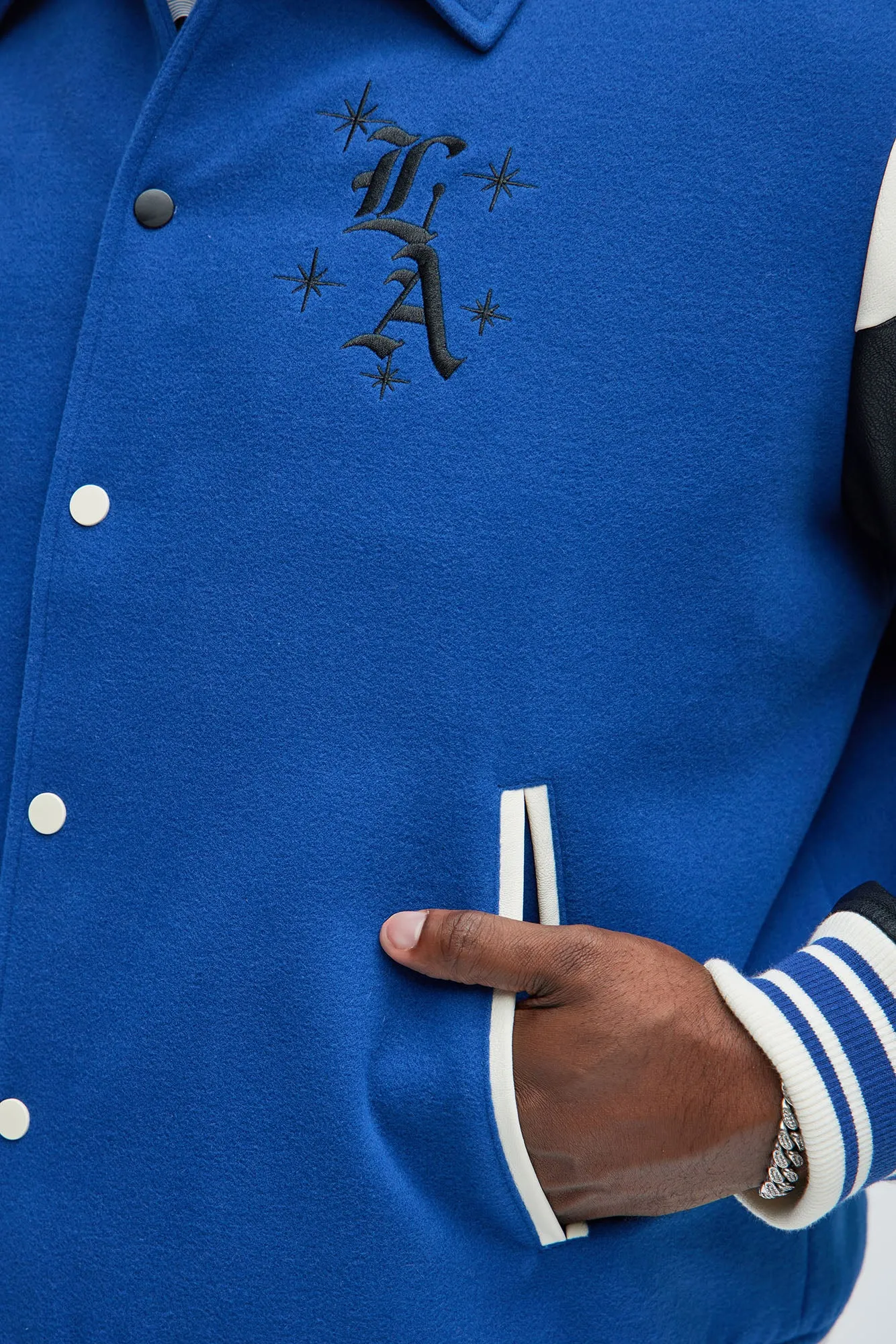 Angel Varsity Jacket - Blue