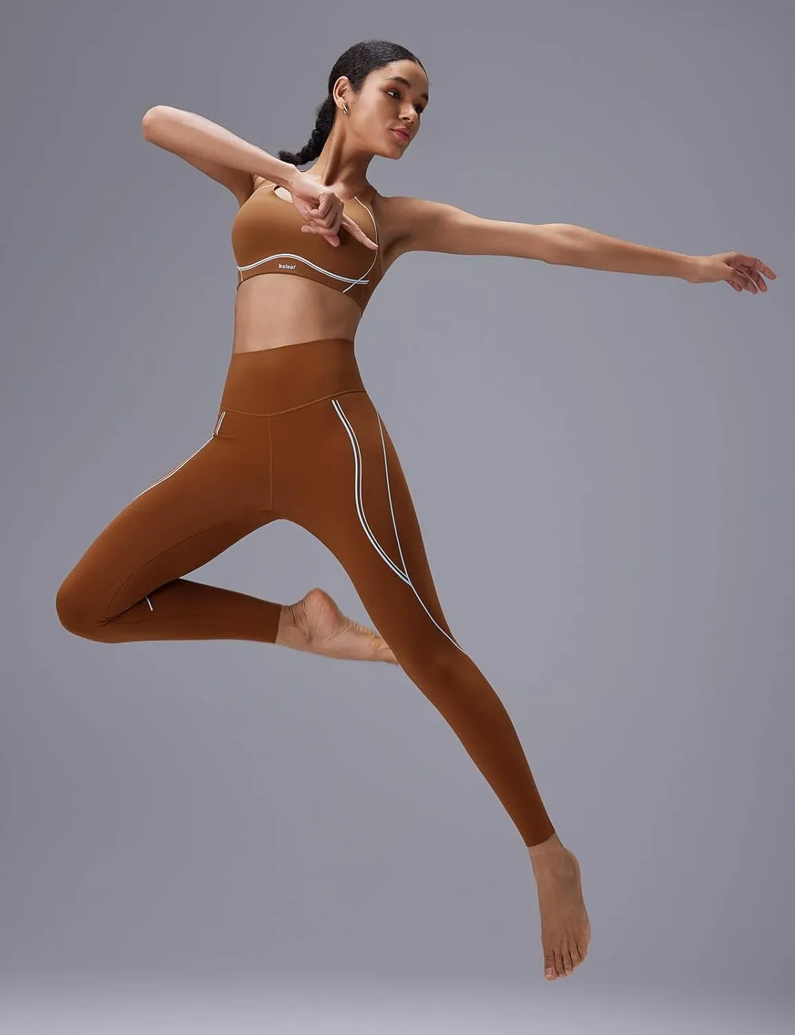 baleaf Freeleaf Broadway High Waisted Legging for Women, 25" Dance Yoga Workout Leggings with Pockets Soft Athletic Pants