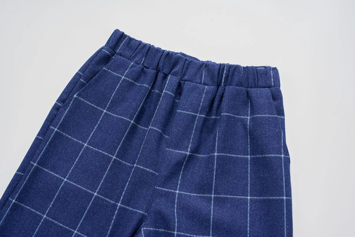Boys Suits Set Plaid Blazer Vest Pants Single-Breasted Jacket Formal for Wedding Party Prom
