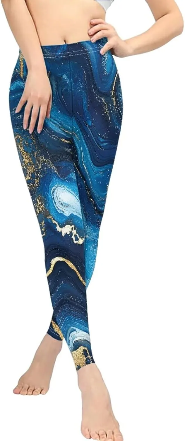 Bulopur Rose Workout Leggings for Women, Boho Stretch Pants for Sports Running Fitness, High Waist Tummy Control Yoga Pant