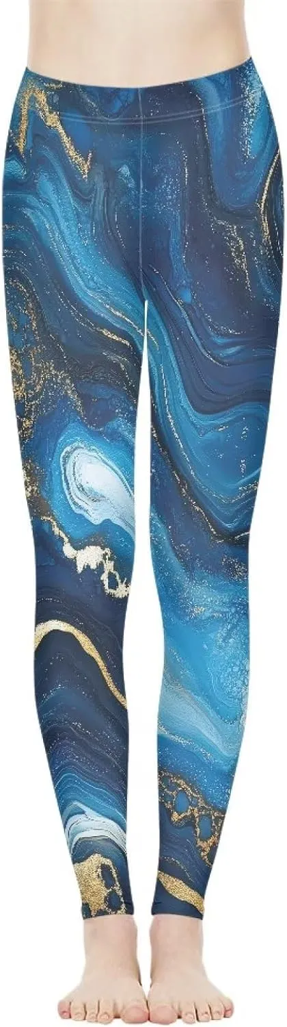 Bulopur Rose Workout Leggings for Women, Boho Stretch Pants for Sports Running Fitness, High Waist Tummy Control Yoga Pant