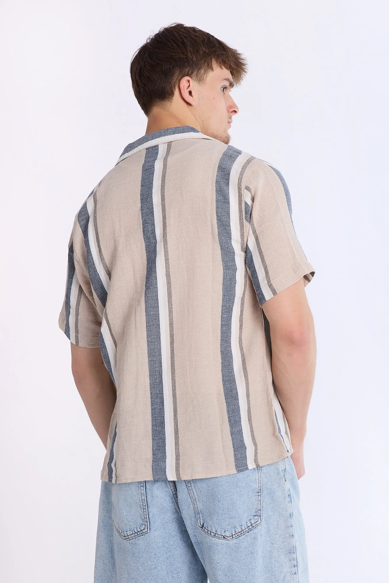 Chemise en gaze rayée Arsenic homme