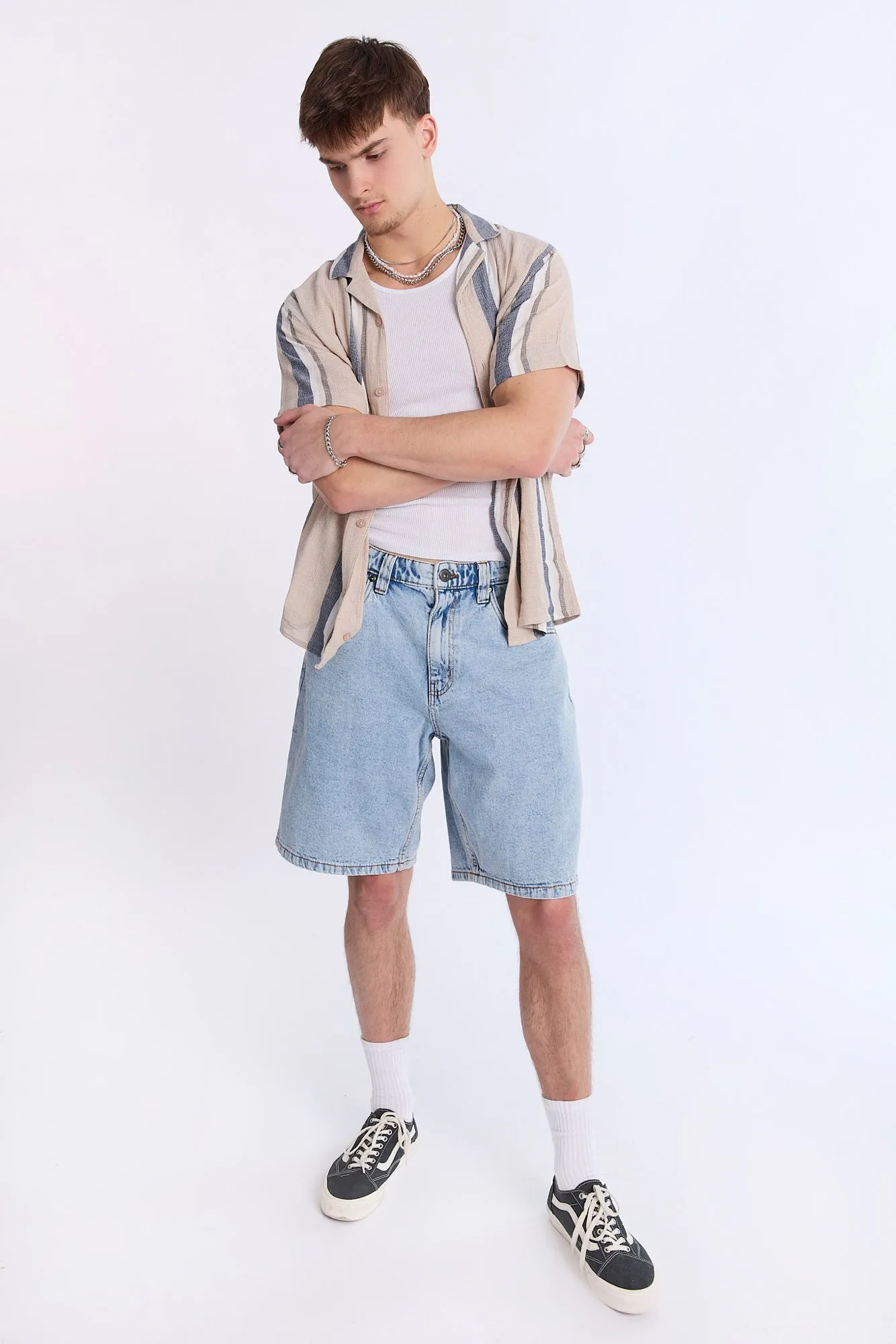 Chemise en gaze rayée Arsenic homme