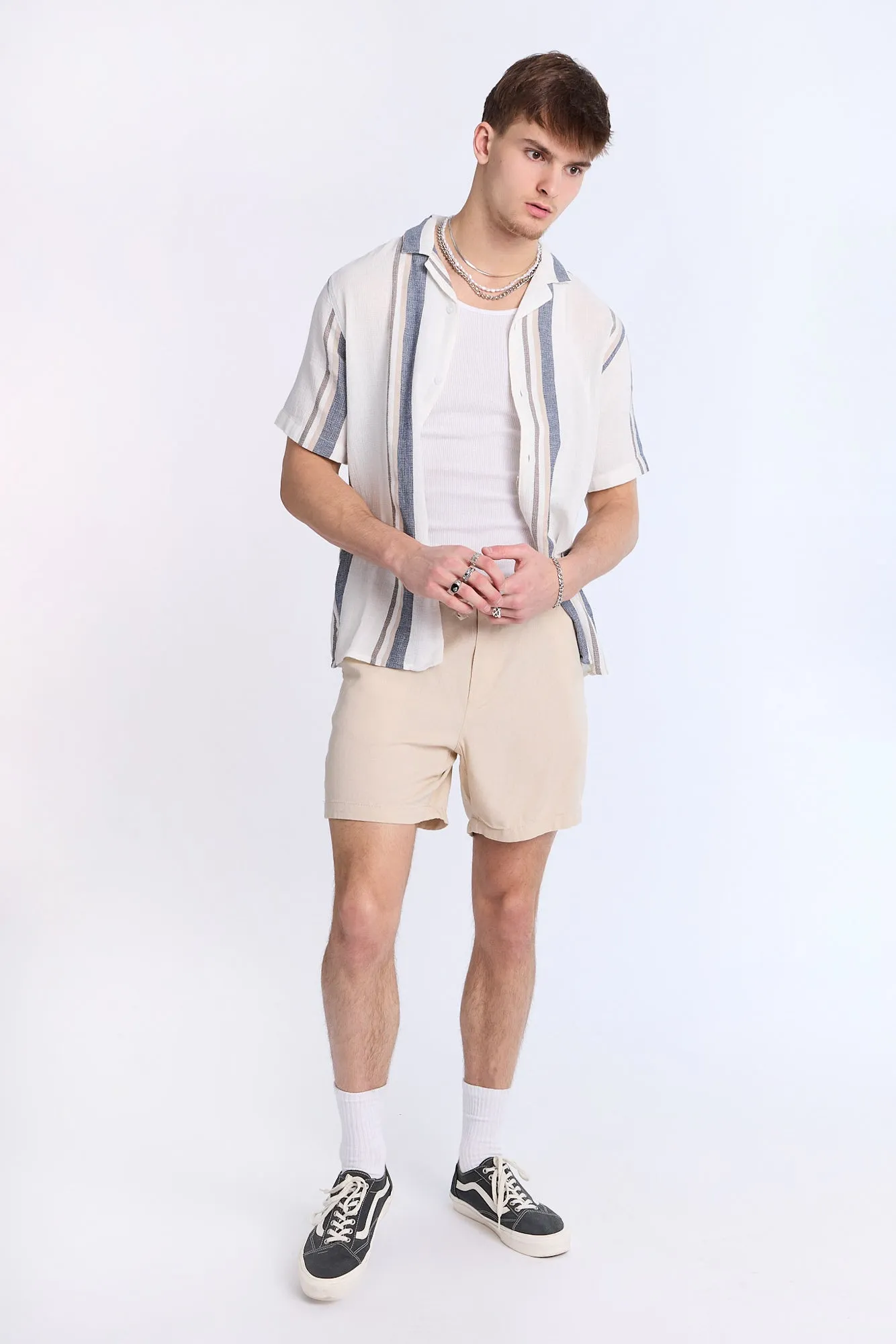Chemise en gaze rayée Arsenic homme