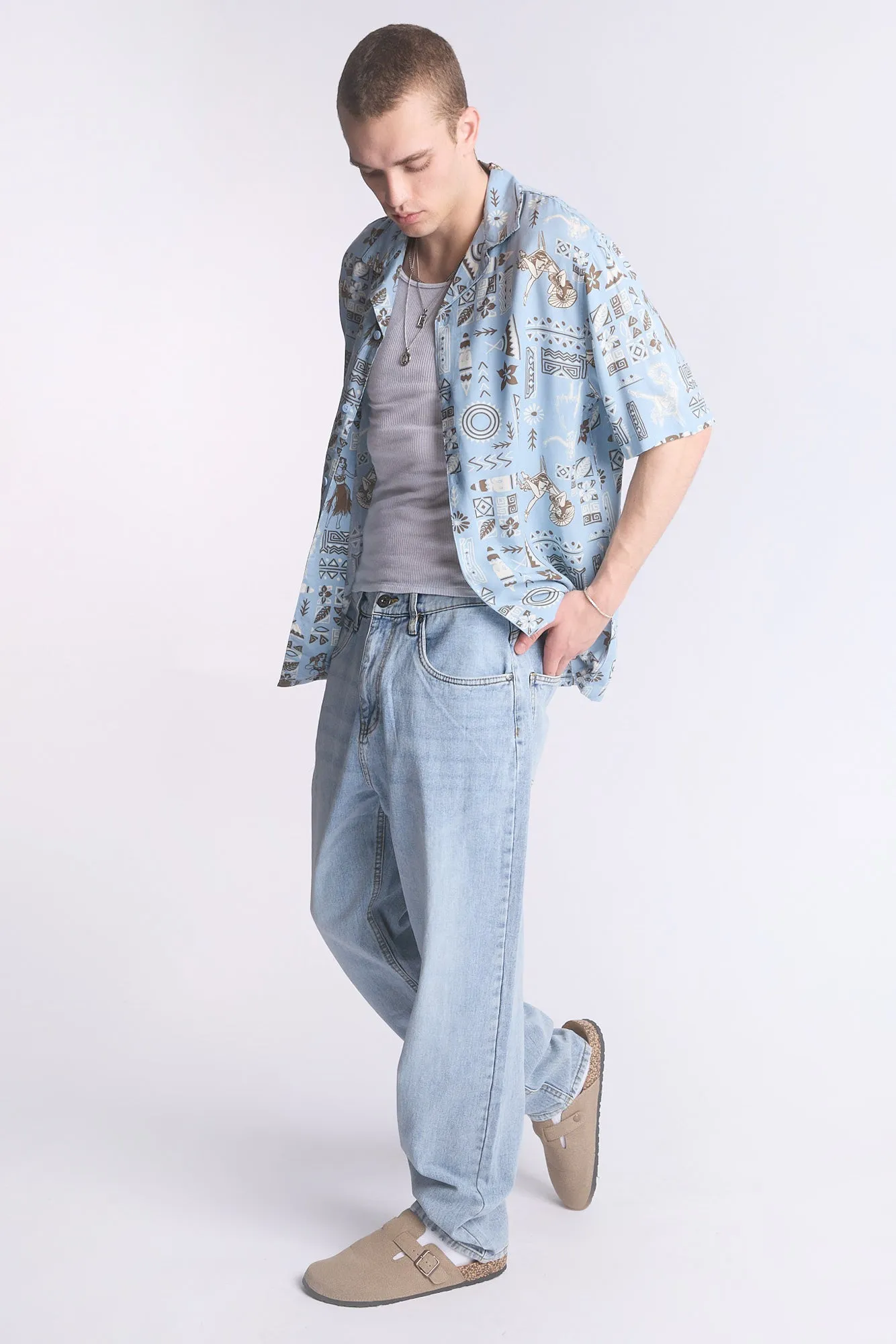 Chemise imprimée hawaïenne Arsenic homme