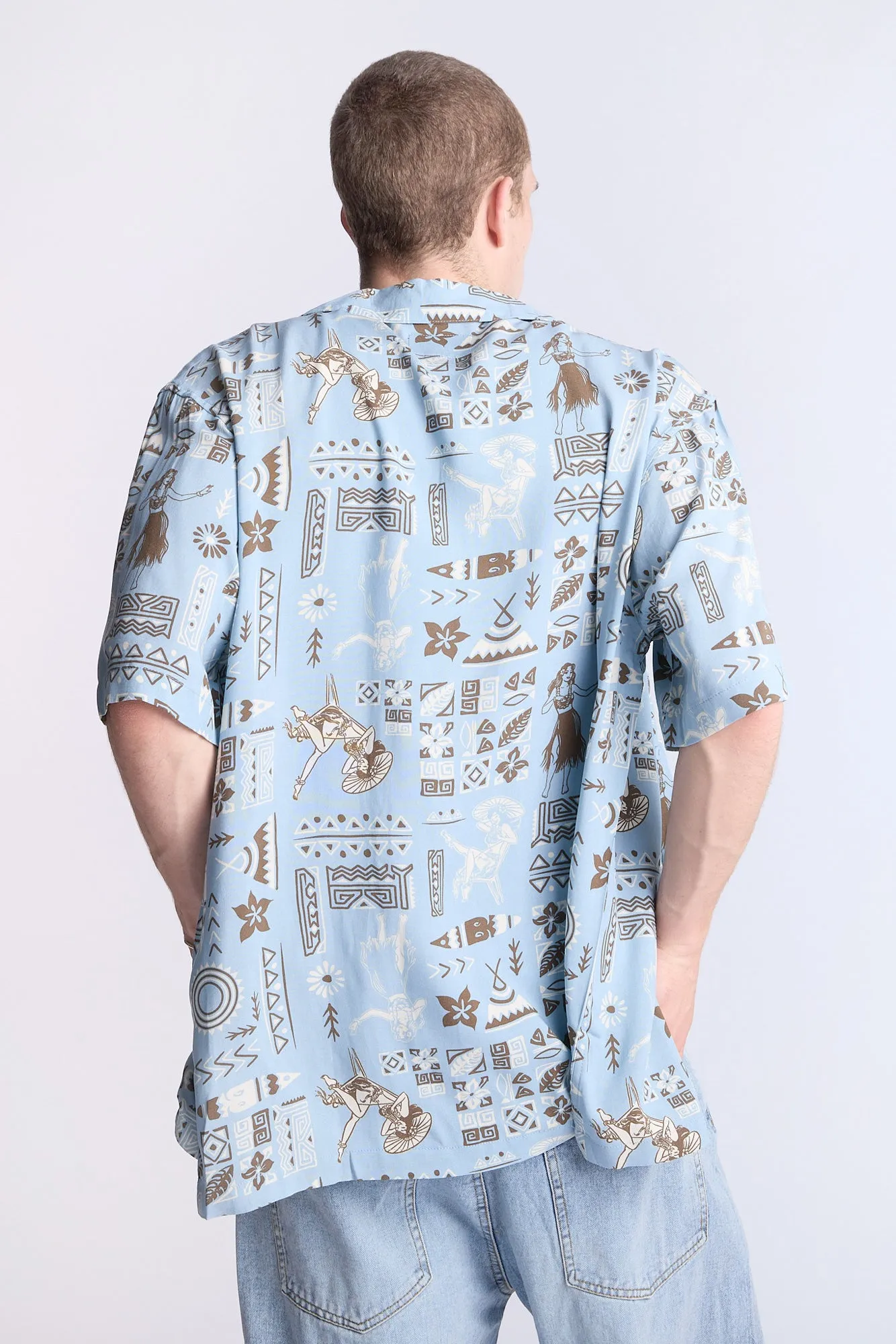 Chemise imprimée hawaïenne Arsenic homme