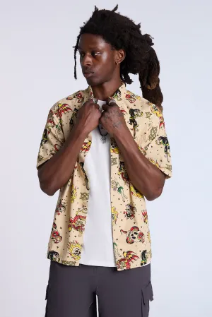 Chemise imprimée tatouage Arsenic homme