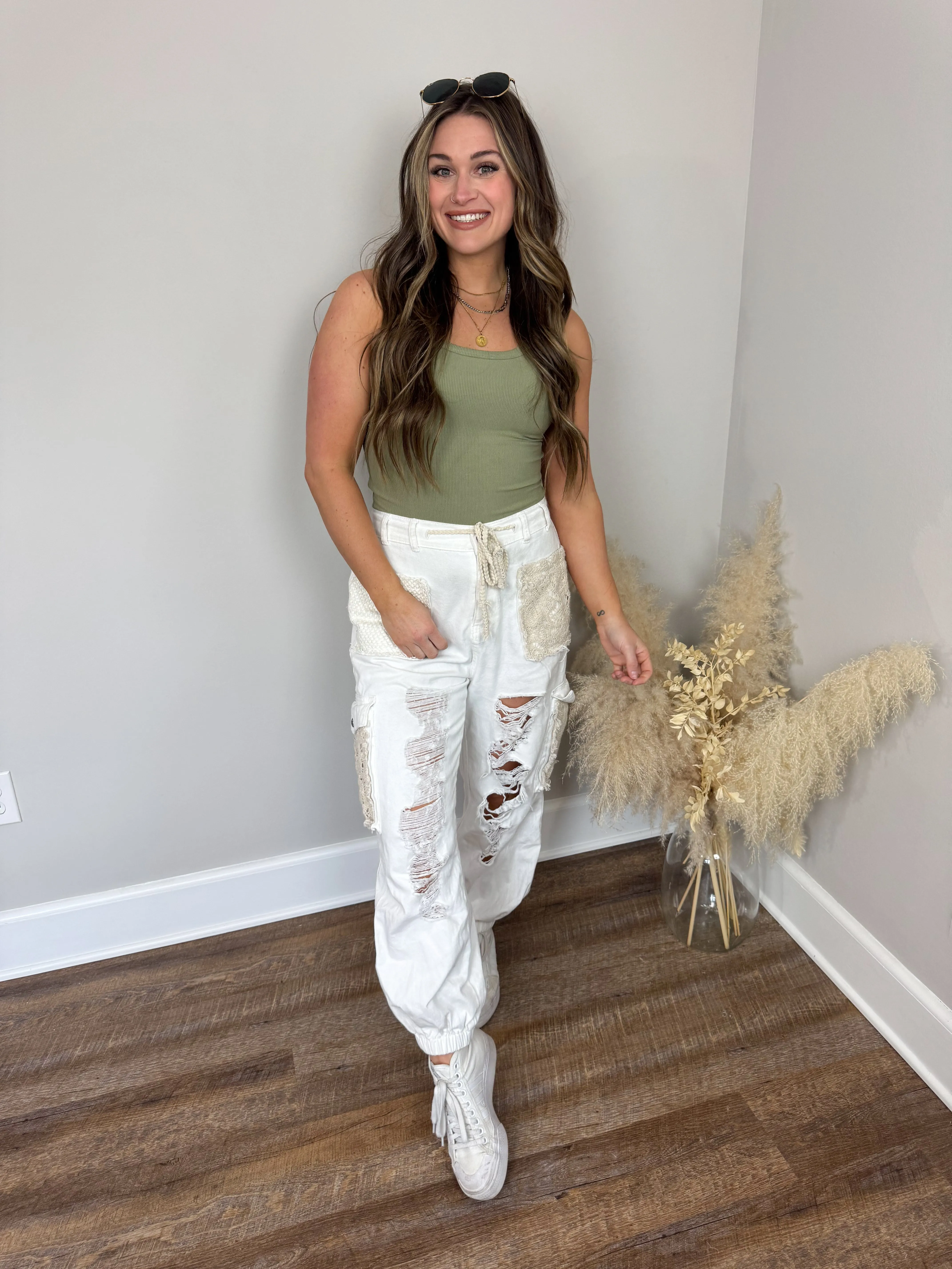 Clark Scoop Tank Top | Light Olive