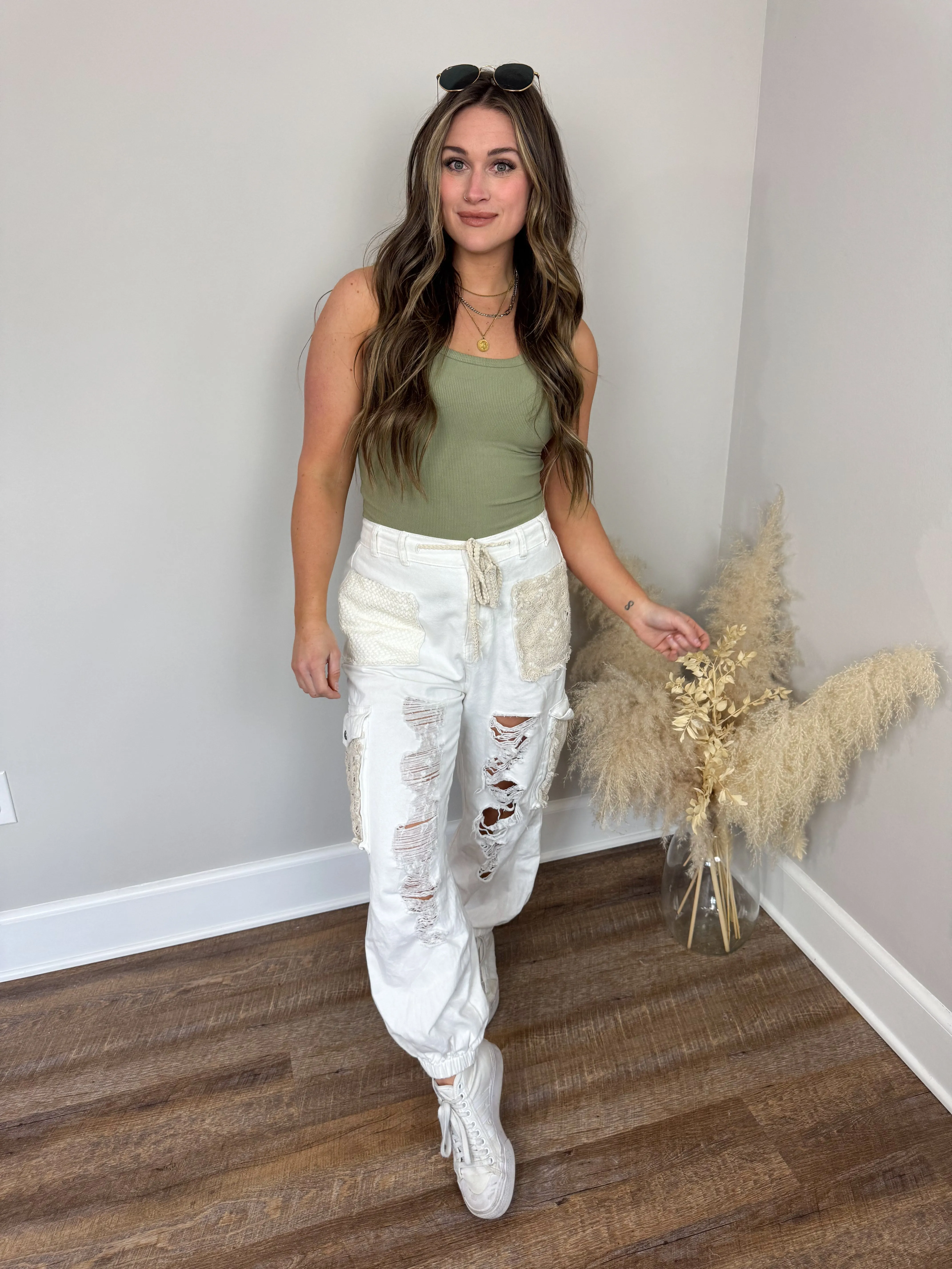 Clark Scoop Tank Top | Light Olive
