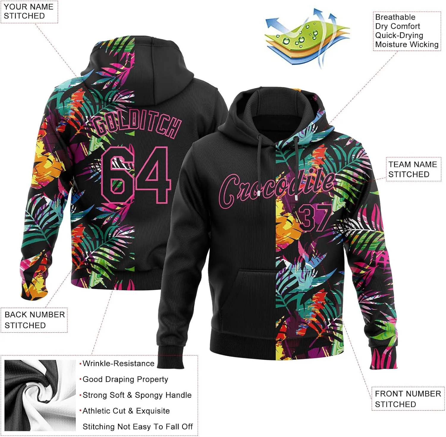 Custom Gradient Baseball Hoodies Personalized Stitched Name Number Design Your Own Team Pullover Sweatshirts