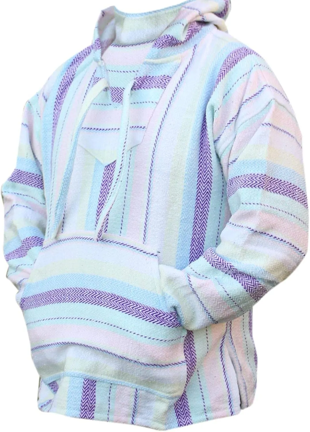 Del Mex Mexican Baja Hoodie Sweatshirt Pullover Jerga Surf Poncho Drug Rug