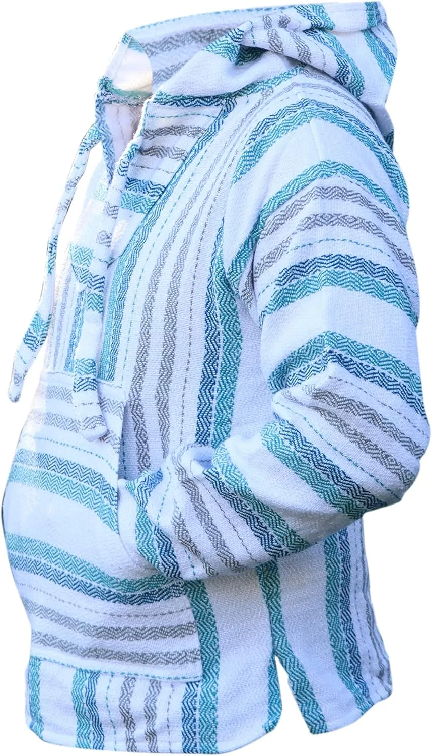 Del Mex Mexican Baja Hoodie Sweatshirt Pullover Jerga Surf Poncho Drug Rug