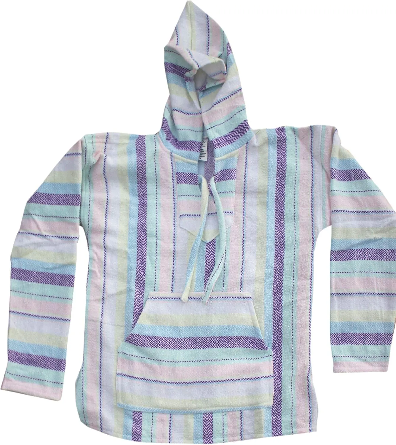 Del Mex Mexican Baja Hoodie Sweatshirt Pullover Jerga Surf Poncho Drug Rug