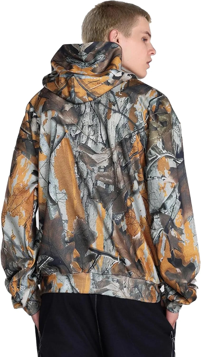 DONCARE Saint Tears Camouflage Vintage Full Patterm Print Hoodie Oversized Casual Daily Match Sweatshirts