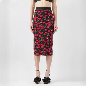 Elegant High Waist Colorblock Bodycon Skirt