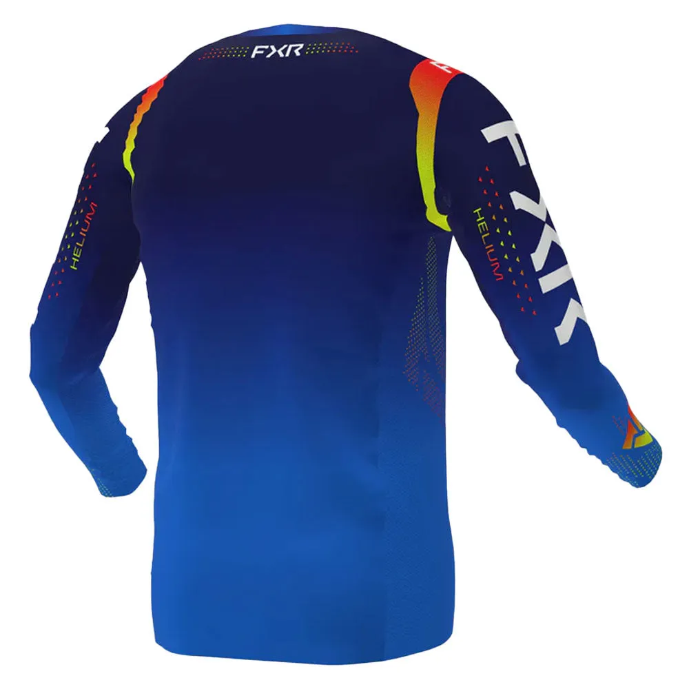 FXR  Navy Inferno Youth Pro Stretch MX Jersey Longsleeve Lightweight Quick Dry