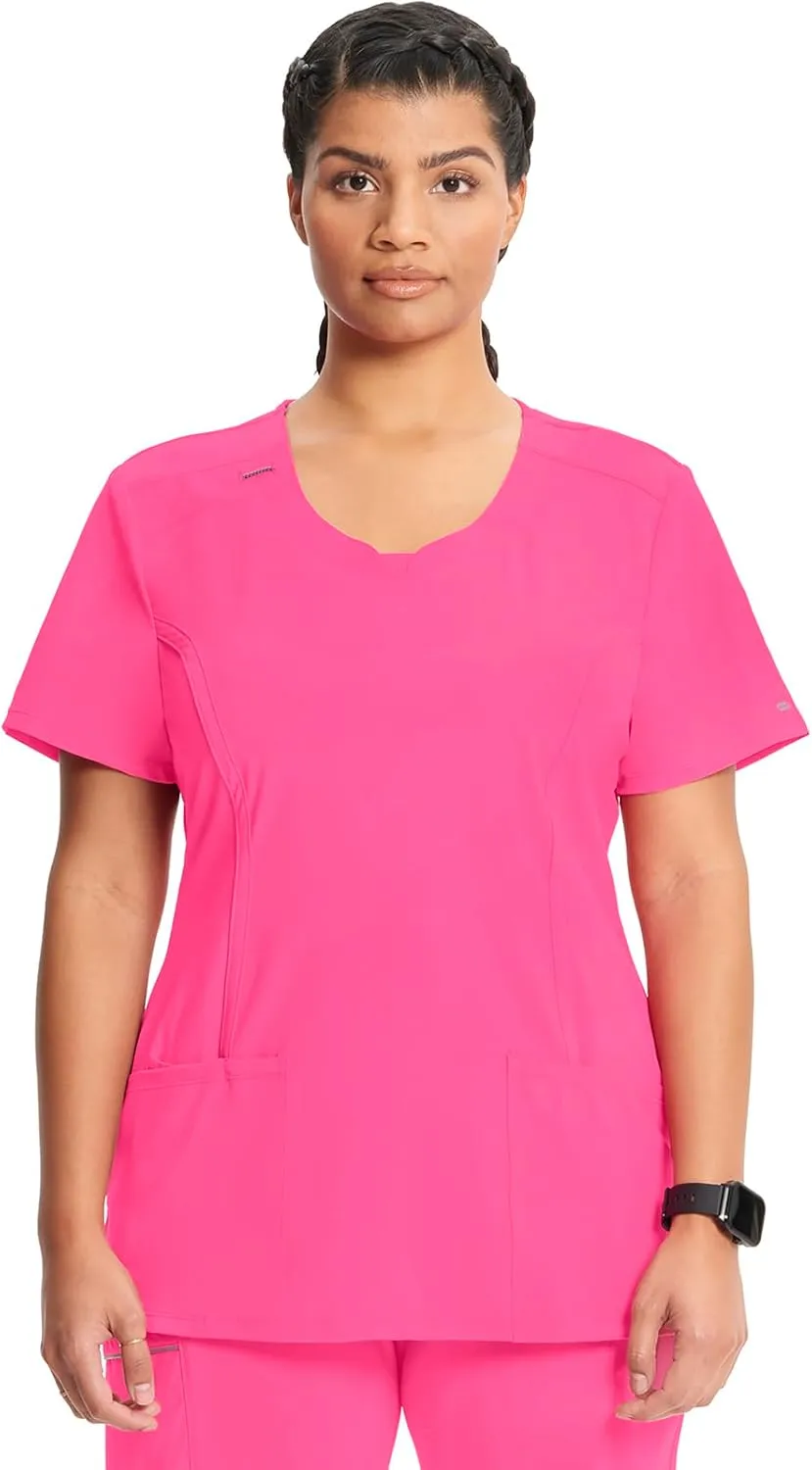 Infinity by Cherokee Round Neck scrub tops women with 3 Pockets & 360 Stretch - 2624A