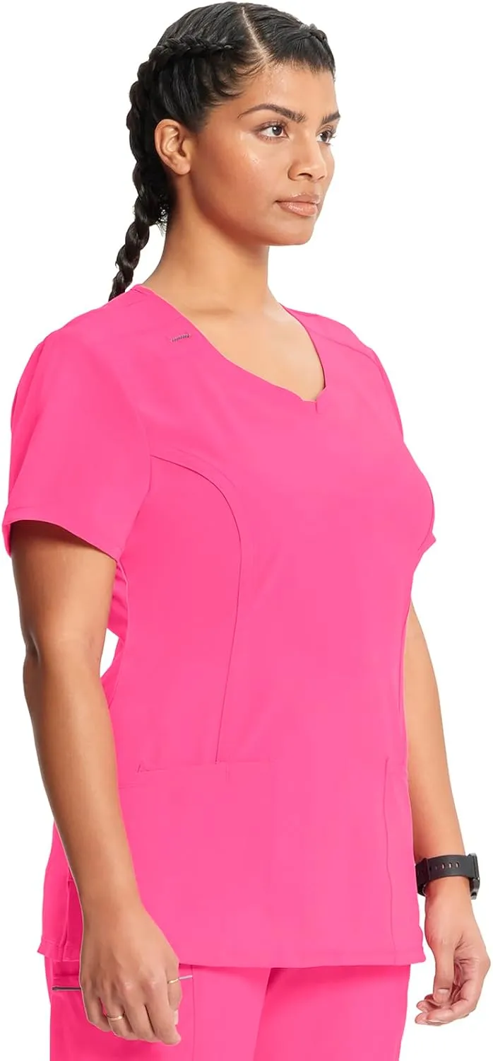 Infinity by Cherokee Round Neck scrub tops women with 3 Pockets & 360 Stretch - 2624A