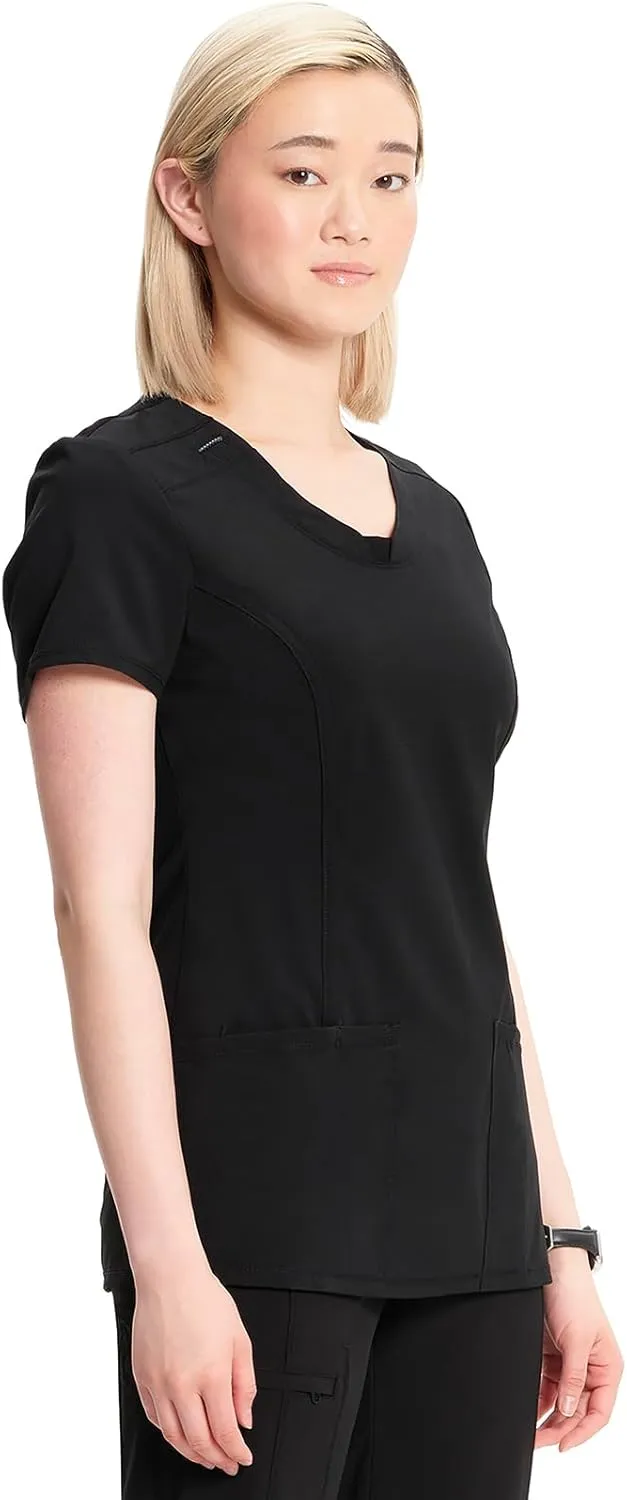 Infinity by Cherokee Round Neck scrub tops women with 3 Pockets & 360 Stretch - 2624A
