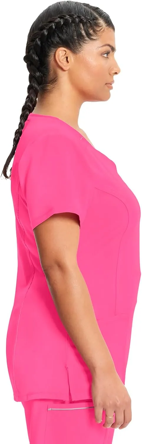 Infinity by Cherokee Round Neck scrub tops women with 3 Pockets & 360 Stretch - 2624A
