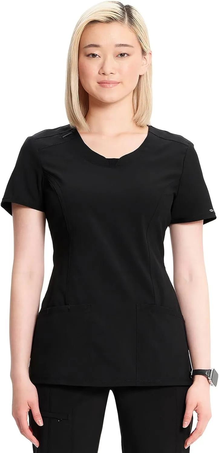 Infinity by Cherokee Round Neck scrub tops women with 3 Pockets & 360 Stretch - 2624A