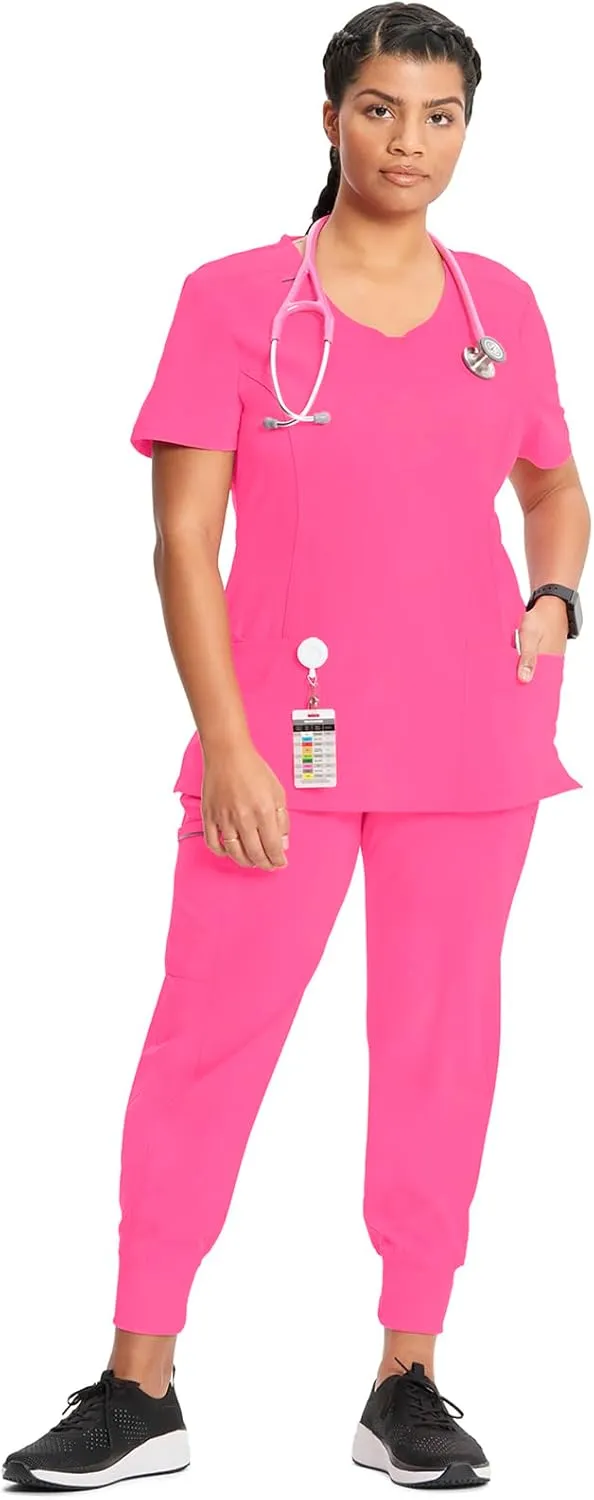 Infinity by Cherokee Round Neck scrub tops women with 3 Pockets & 360 Stretch - 2624A