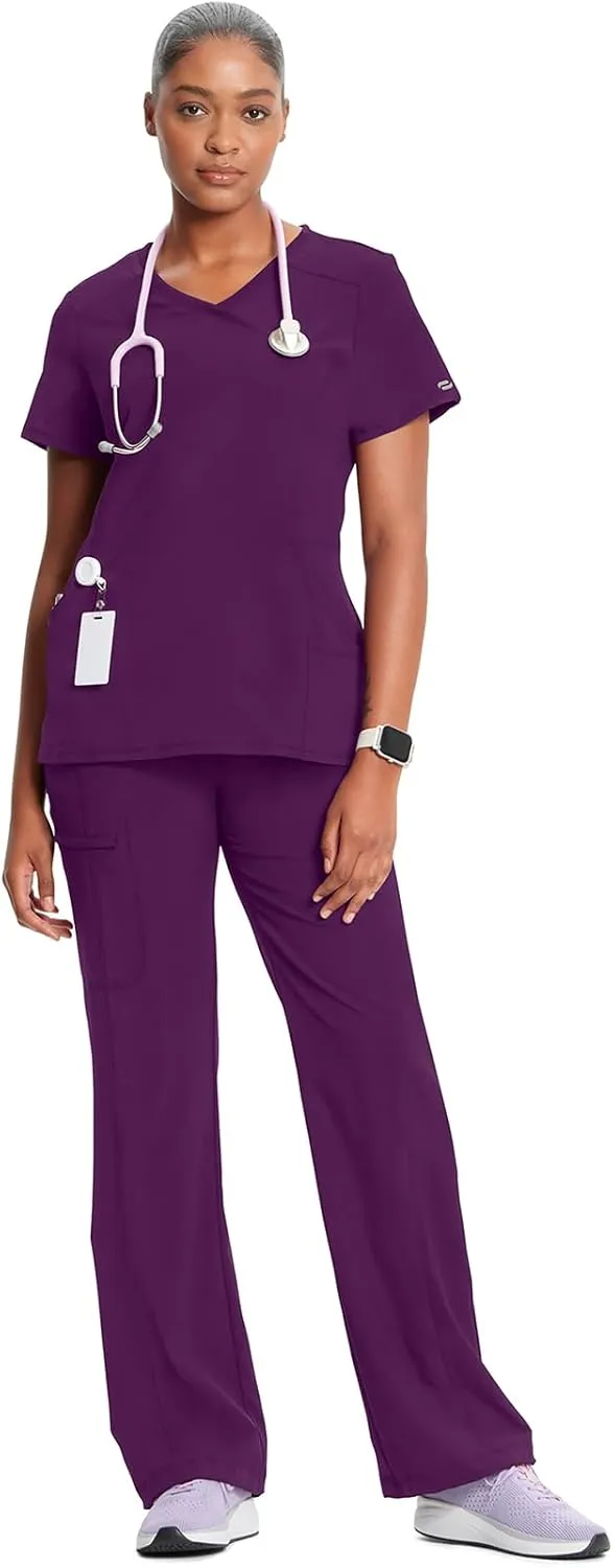 Infinity by Cherokee Round Neck scrub tops women with 3 Pockets & 360 Stretch - 2624A