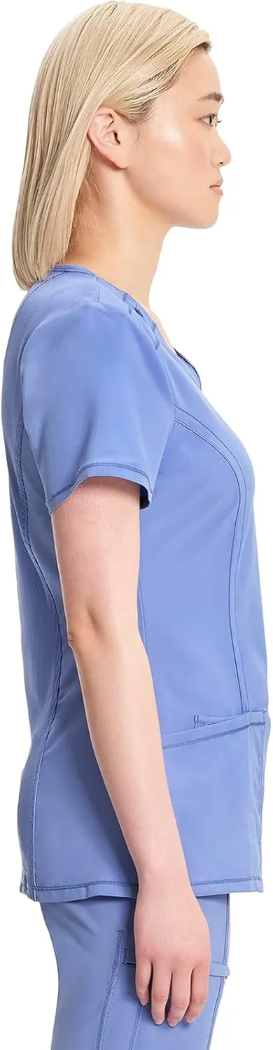Infinity by Cherokee Round Neck scrub tops women with 3 Pockets & 360 Stretch - 2624A