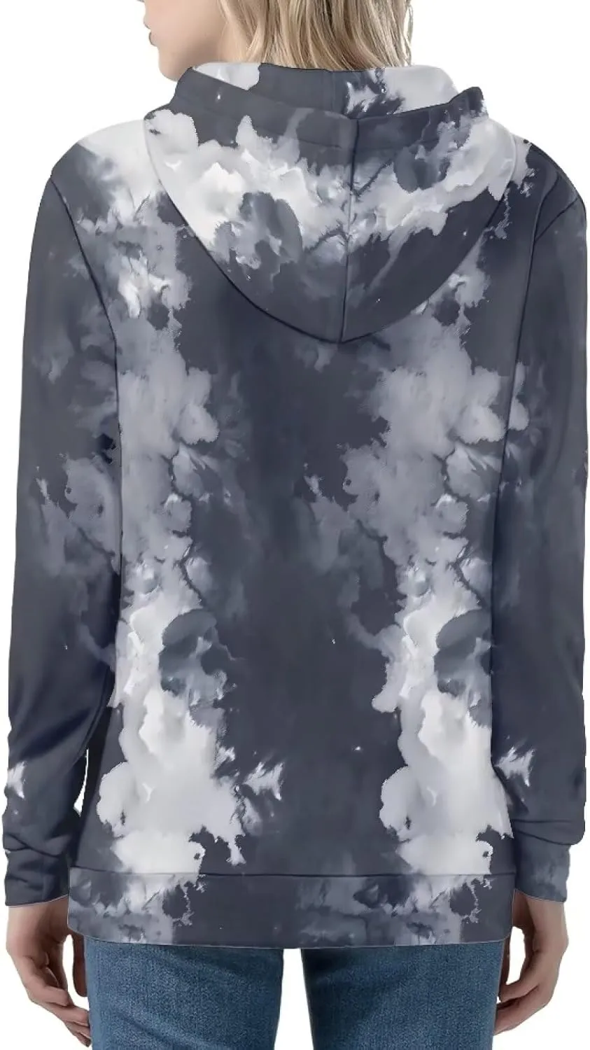 Irisjudy Women Oversized Hoodie with Pocket Plus Size, Cats, Galaxy,Ethnic Zip-up Hooded Sweatshirt Long-Sleeve Fall Outwear