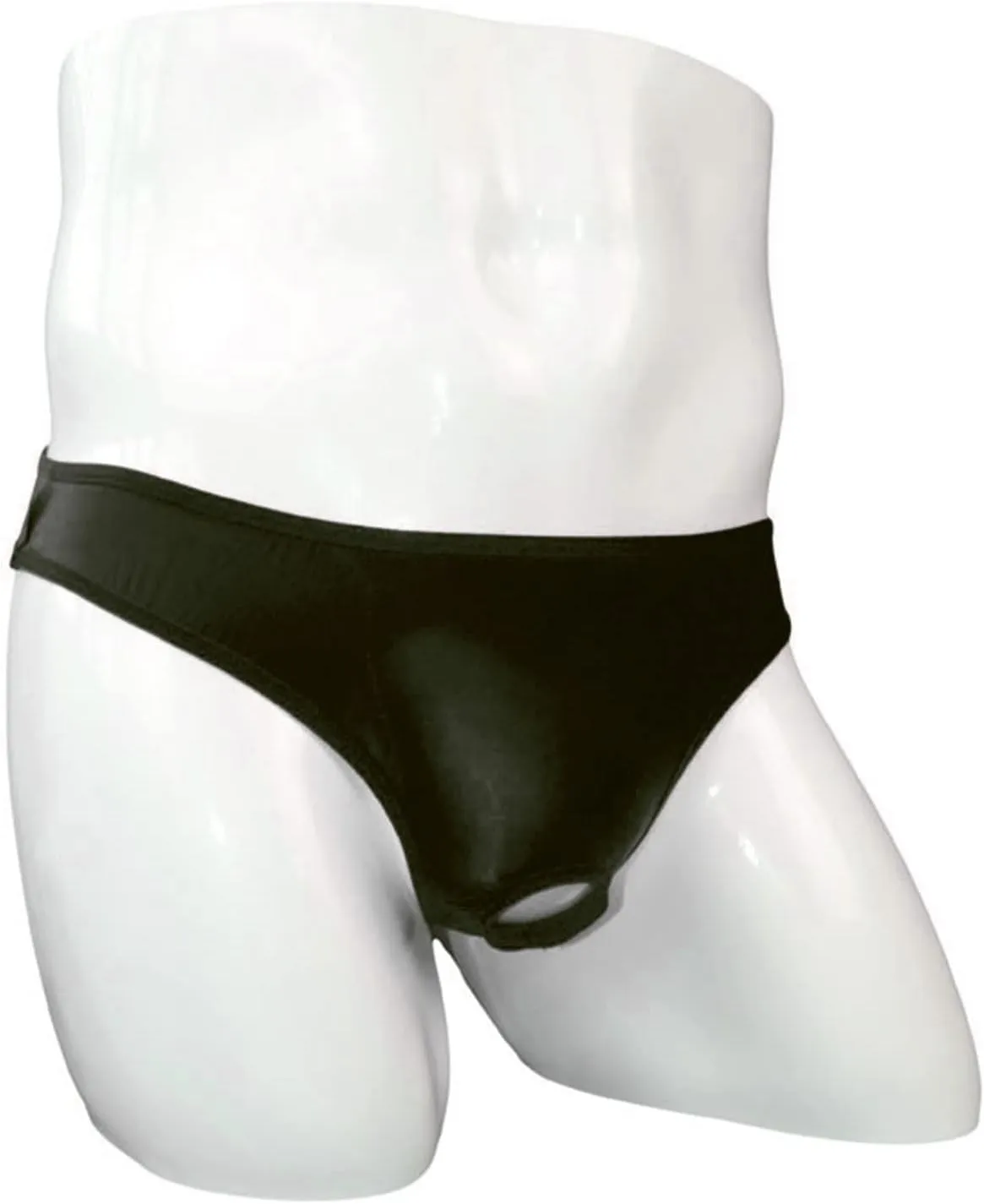 JEsilunmaMY Briefs Underwear for Men Low Rise Ice Silk Open Pouch Thong Bikini See Through Sexy Panties Underpants Swimwear