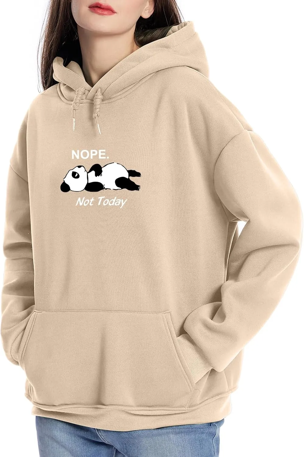 KEEVICI Womens Cute Hoodies Sweatshirts for Teen Girls Panda Graphic Kawaii Hoodie Preppy Aesthetic Pullover