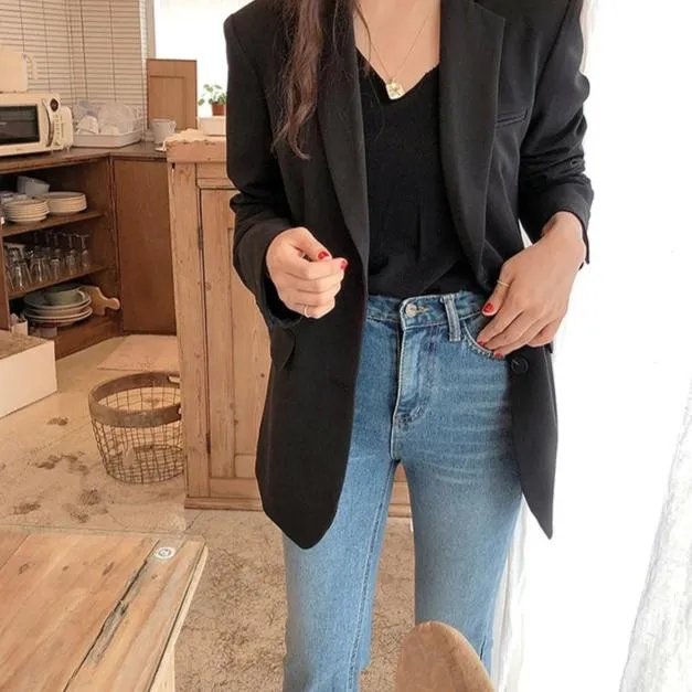 [Korean Style] Dela Solid Color Blazer
