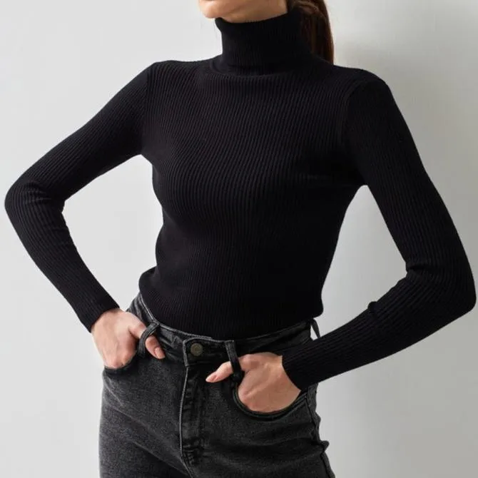 MAEVA - Ribbed Turtleneck Sweater