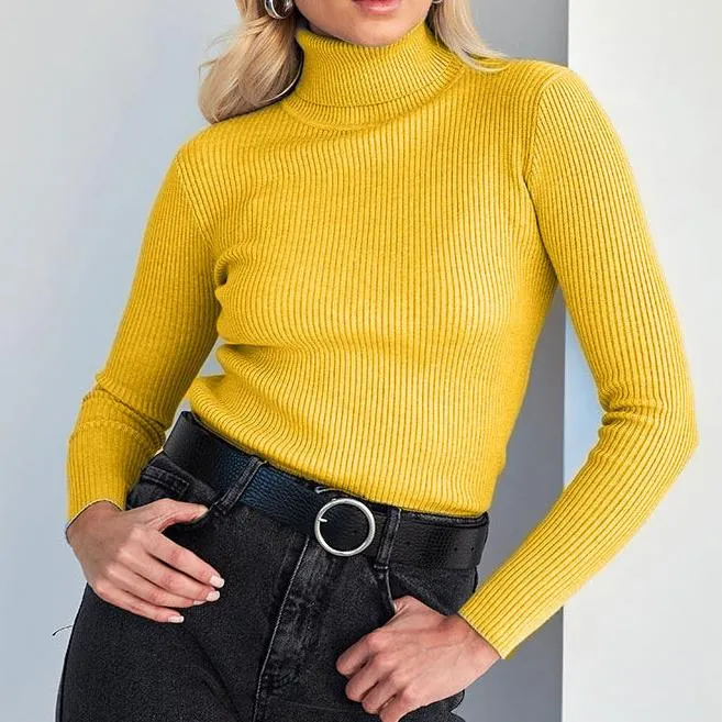 MAEVA - Ribbed Turtleneck Sweater