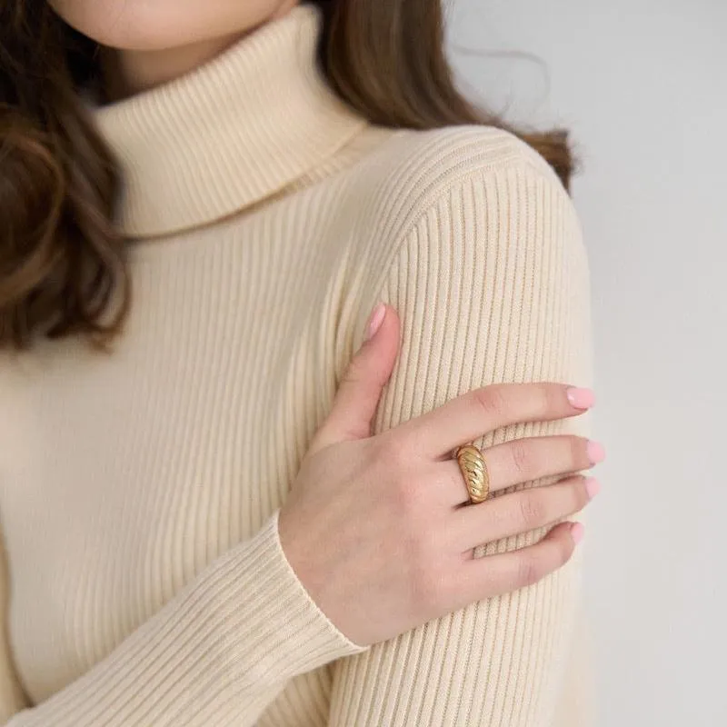 MAEVA - Ribbed Turtleneck Sweater
