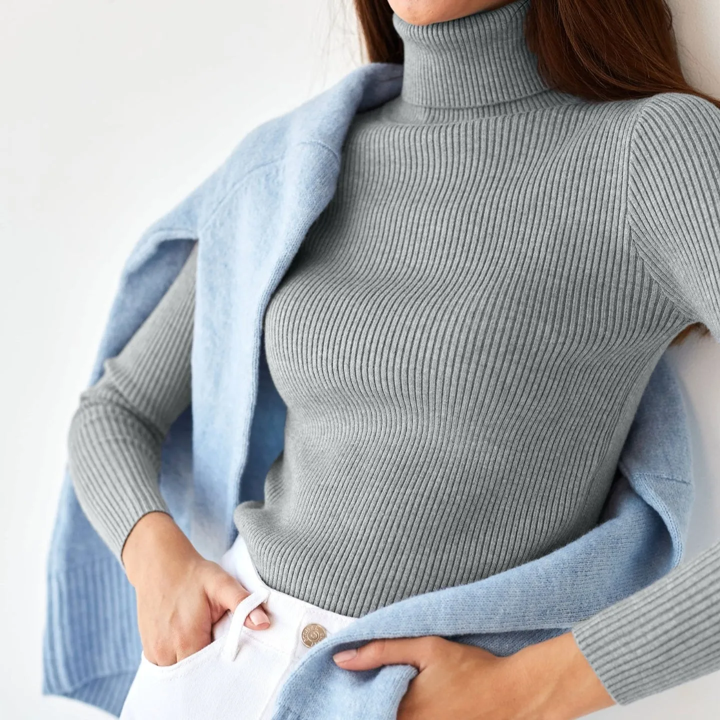 MAEVA - Ribbed Turtleneck Sweater