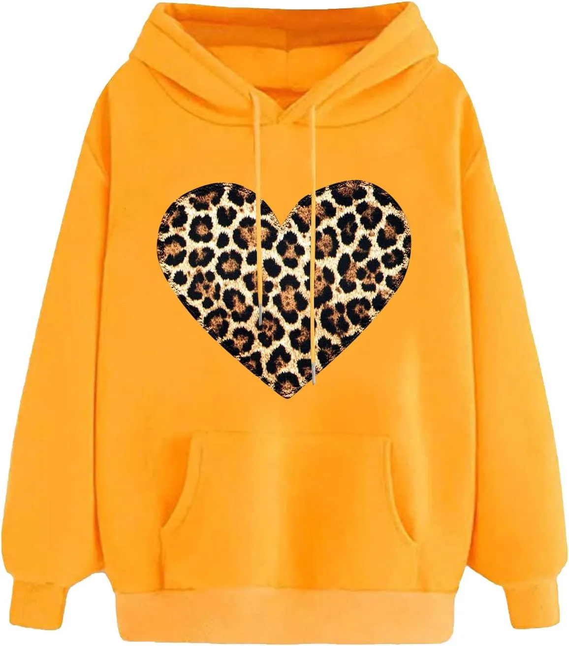 maisdgop Oversized Hoodies for Women Long Sleeve Heart Print Drawstring Hooded Sweatshirts Causal 2025 Valentines Pullover