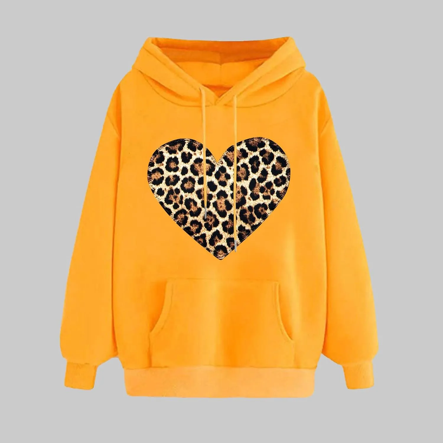 maisdgop Oversized Hoodies for Women Long Sleeve Heart Print Drawstring Hooded Sweatshirts Causal 2025 Valentines Pullover