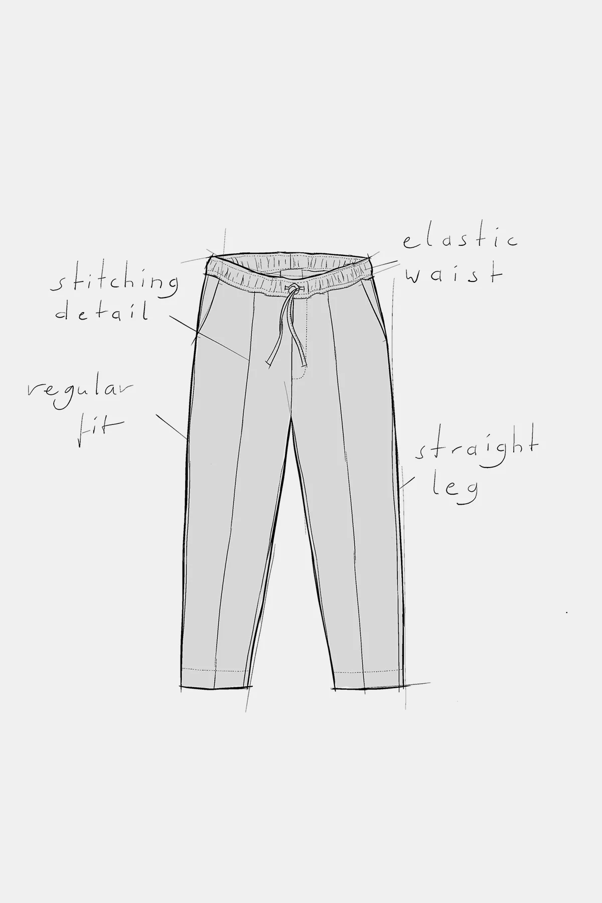 MAX trousers winter linen steel