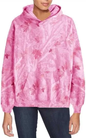 Melliflo Women's Camo Hoodies Maple Leaf Print Oversized Hooded Pullover Sweatshirts with Pocket Fall Fashion Outfits