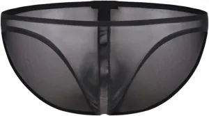 Men Low Rise Patent Leather Brief Thongs Sexy G String T Back Underwear Swimwear Sport Supporter Stretch Bikini
