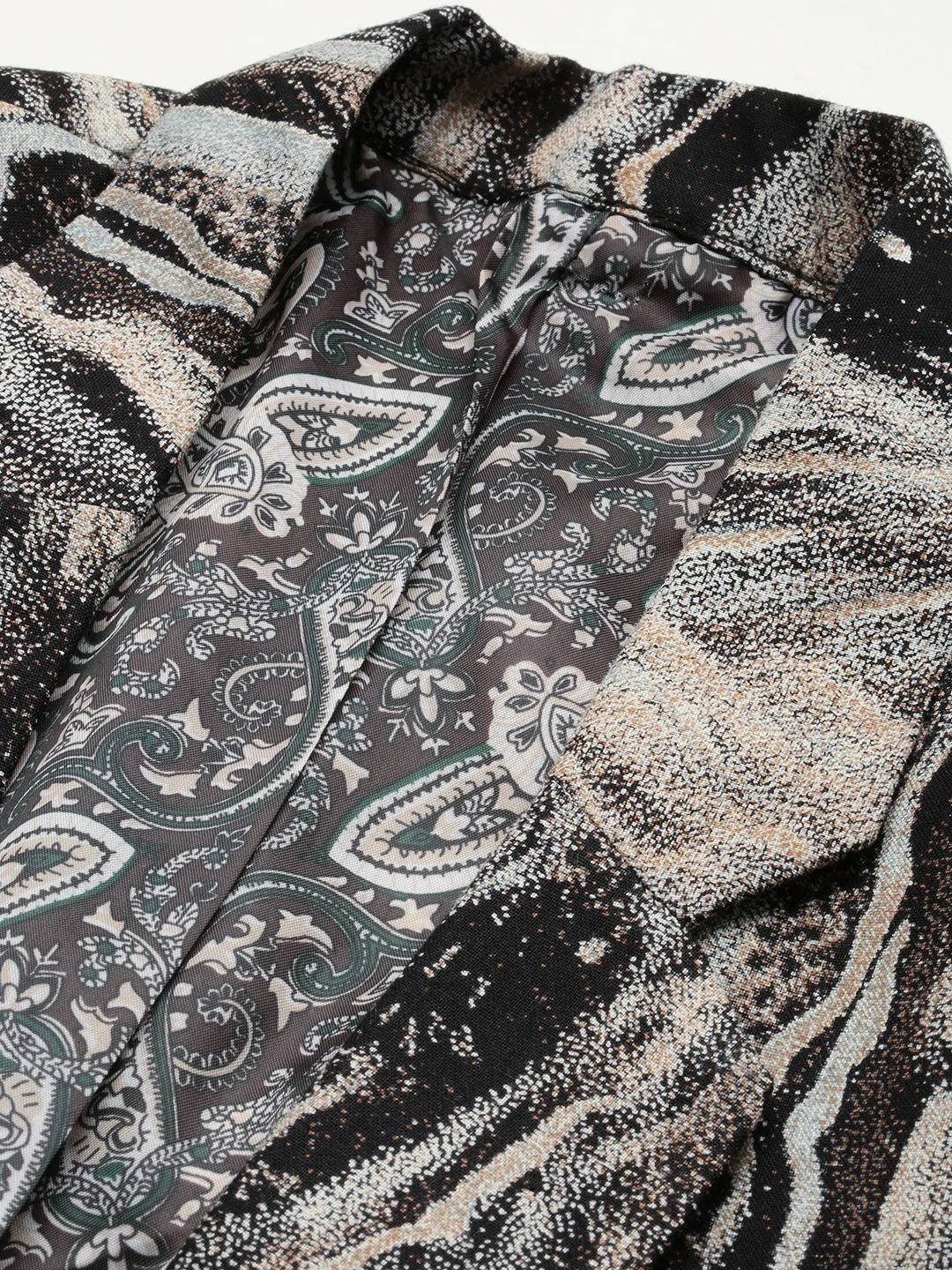 Men Multi Printed Slim-Fit Single Breasted Blazer