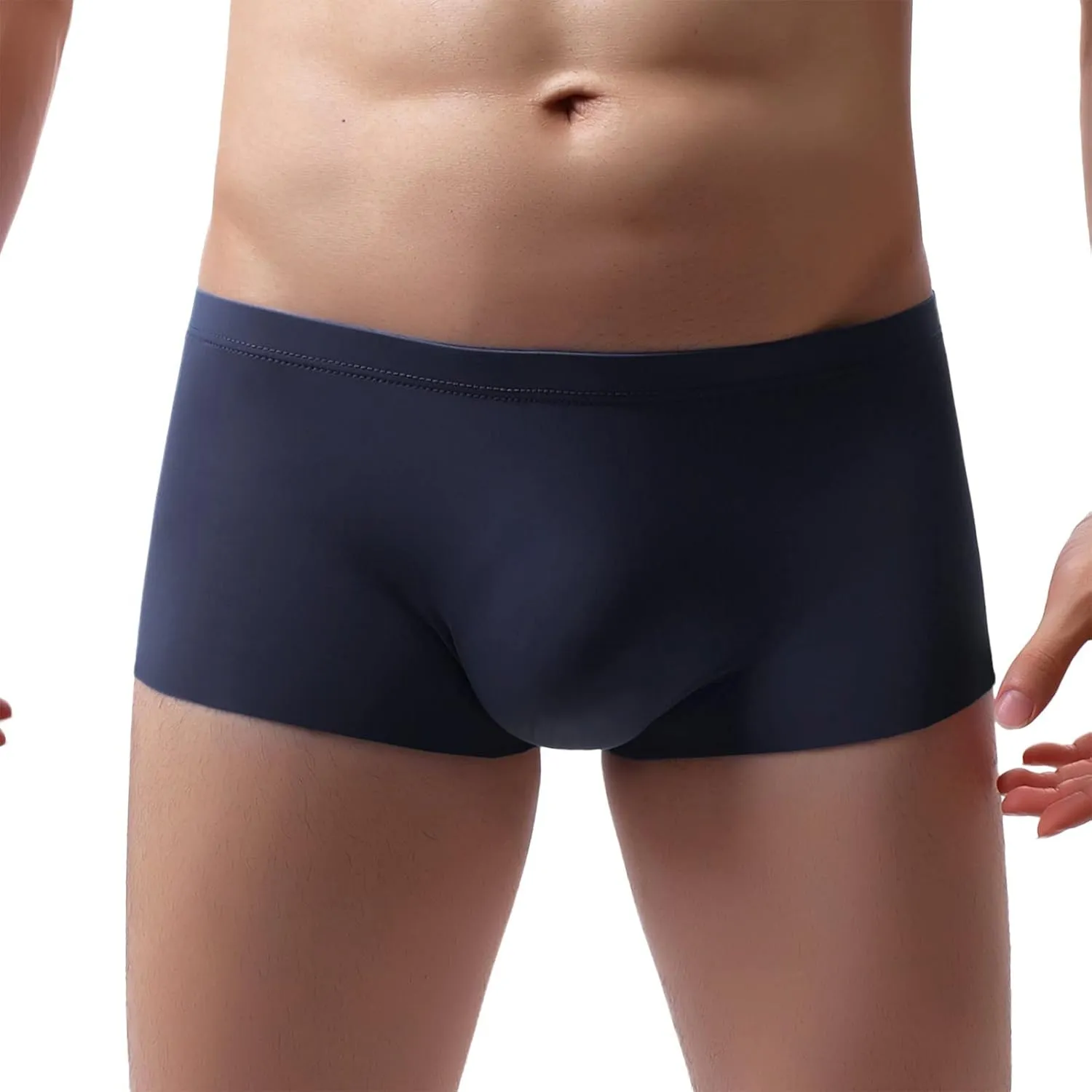 Men Underwear Men's Boxer Briefs Regular Long Spandex Knit Boxer